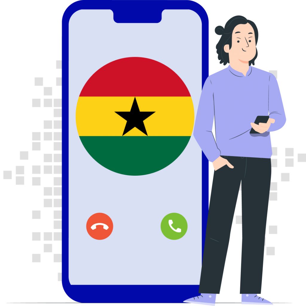 Virtuelle Nummer in Ghana – Virtuelle DID-Nummern
